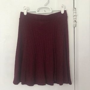 Burgundy mini skirt